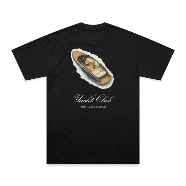T-SHIRT OVERSIZED "YACHT SEASON" BLACK
