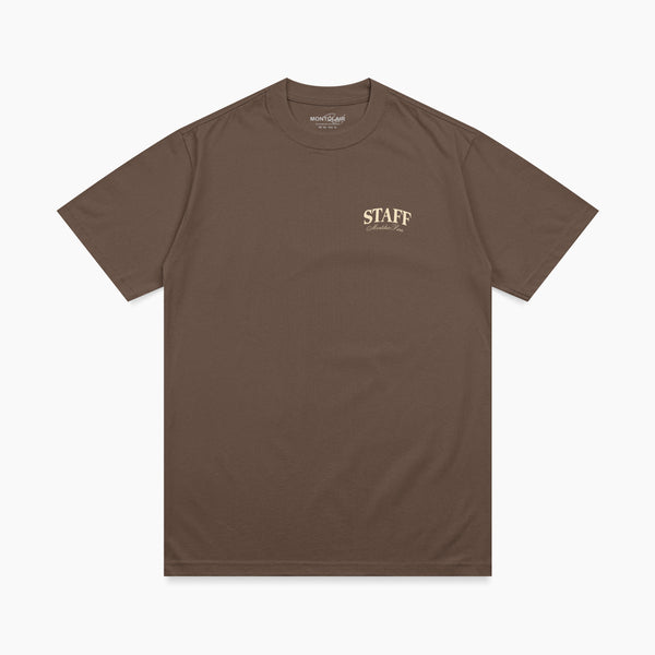 T-SHIRT OVERSIZED "STAFF" - BROWN